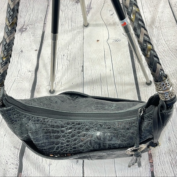 Brighton Leather Alligator Print Shoulder Bag - Picture 2 of 10